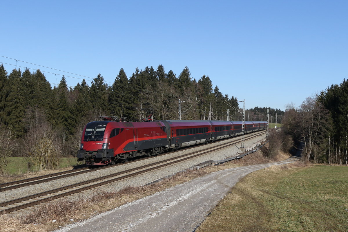 1116 246 aus Salzburg kommend am 7. Februar 2020 bei Grabensttt.