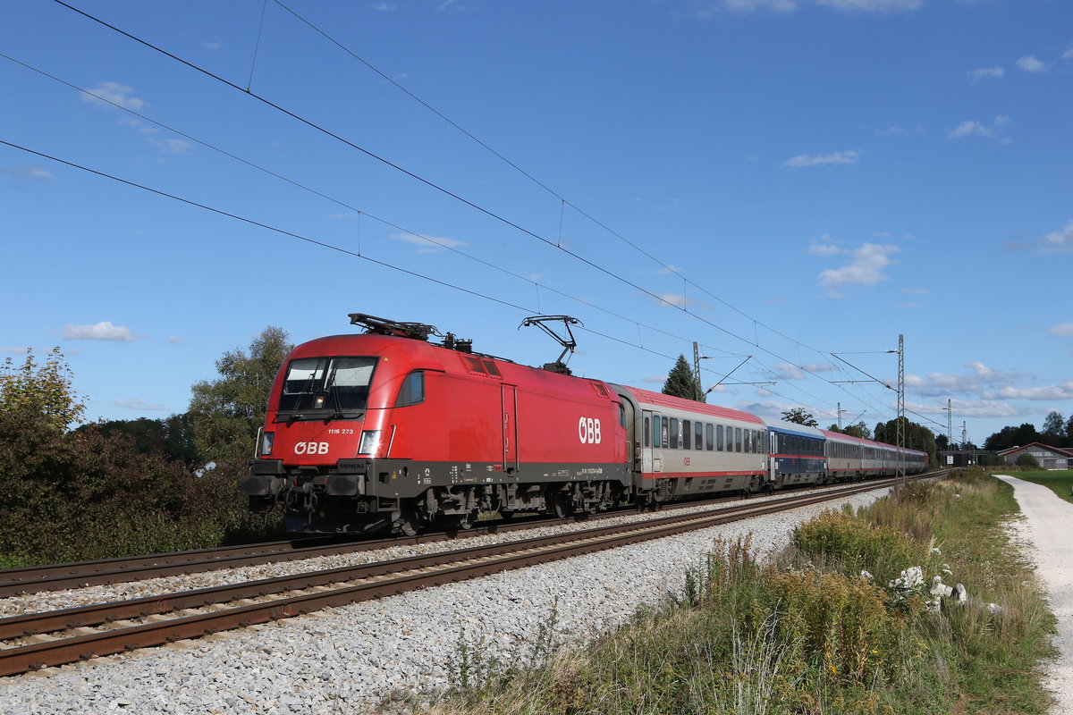 1116 273 mit dem  EC 212  am 4. Oktober 2020 bei bersee am Chiemsee.