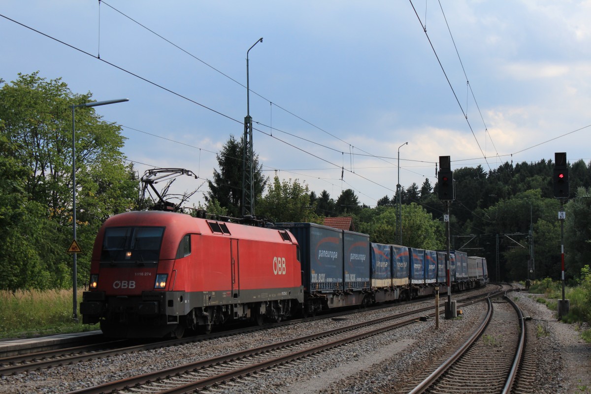 1116 274-2 am 8. November 2013 bei der Einfahrt in den Bahnhof von Assling.