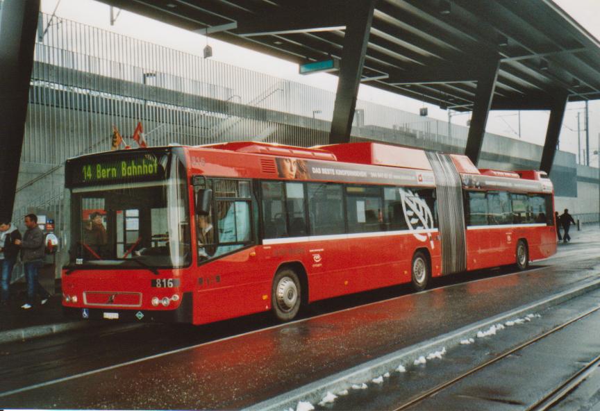 (112'218) - Bernmobil, Bern - Nr. 816/BE 612'816 - Volvo am 24. November 2008 in Bern, Westside