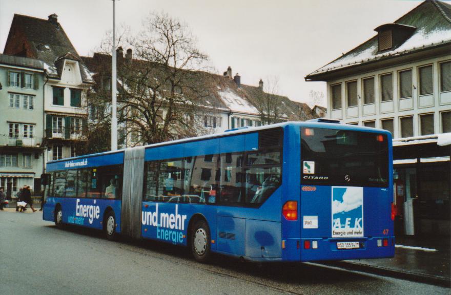 (113'022) - BSU Solothurn - Nr. 47/SO 155'947 - Mercedes am 20. Dezember 2008 in Solothurn, Amthausplatz