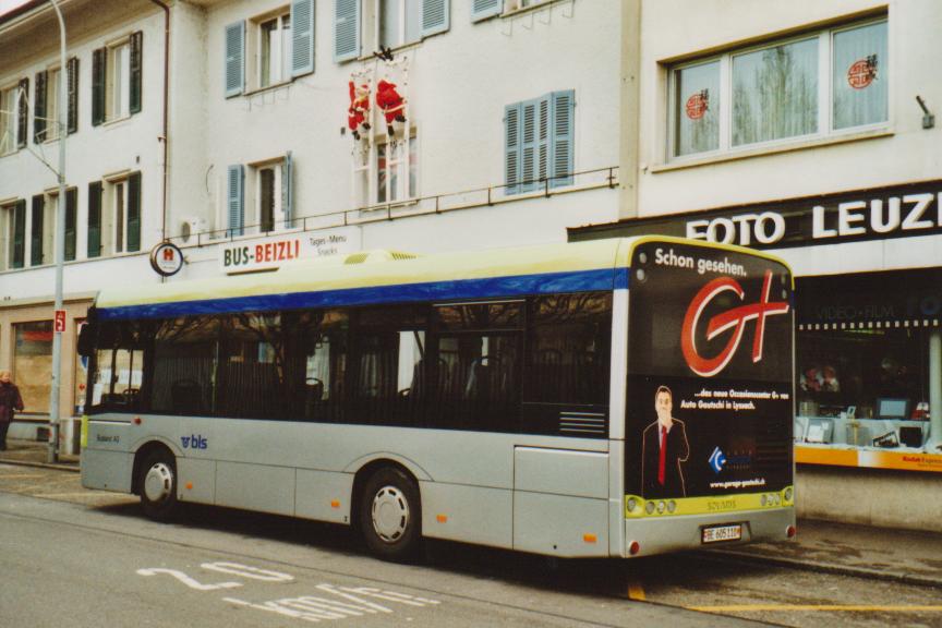 (113'306) - Busland, Burgdorf - Nr. 37/BE 605'110 - Solaris am 23. Dezember 2008 beim Bahnhof Burgdorf