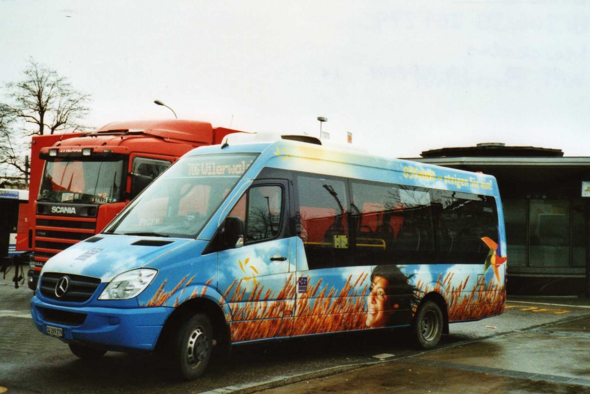 (114'018) - WilMobil, Wil - Nr. 206/SG 269'279 - Mercedes am 21. Januar 2009 beim Bahnhof Wil