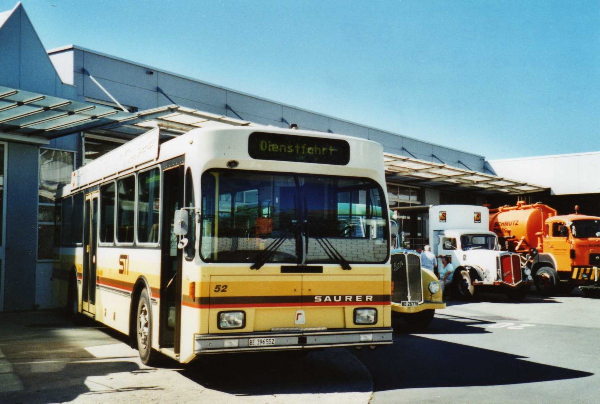 (117'610) - STI Thun - Nr. 52/BE 396'552 - Saurer/R&J am 13. Juni 2009 in Thun, Garage