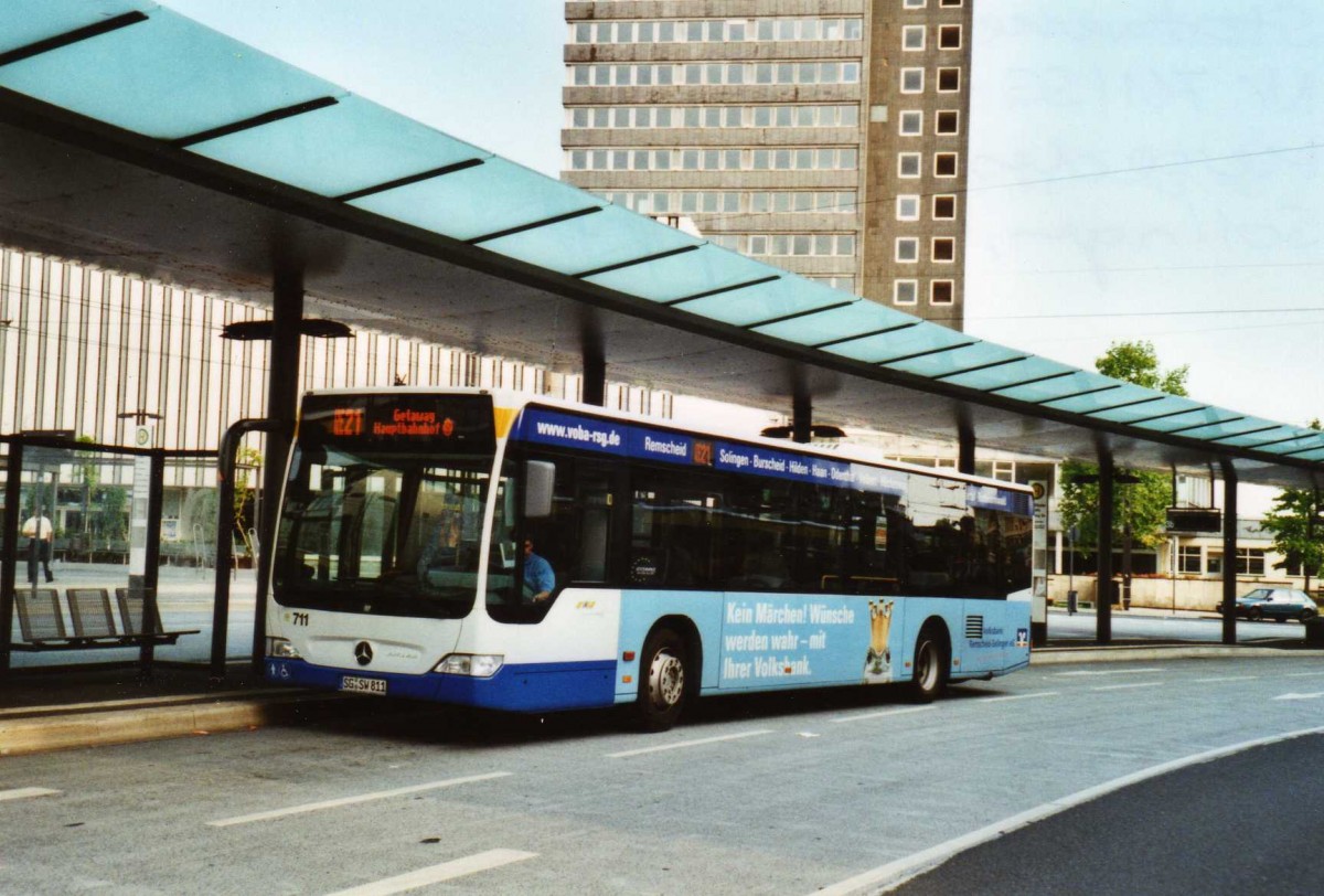 (118'005) - SWS Solingen - Nr. 711/SG-SW 811 - Mercedes am 5. Juli 2009 in Solingen, Graf-Wilhelm-Platz