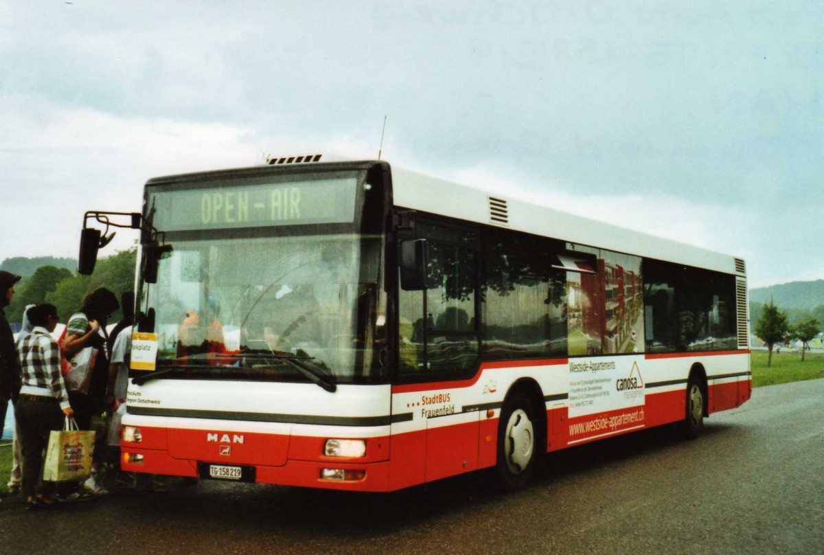 (118'915) - PostAuto Ostschweiz - Nr. 79/TG 158'219 - MAN am 10. Juli 2009 in Frauenfeld, Open-Air