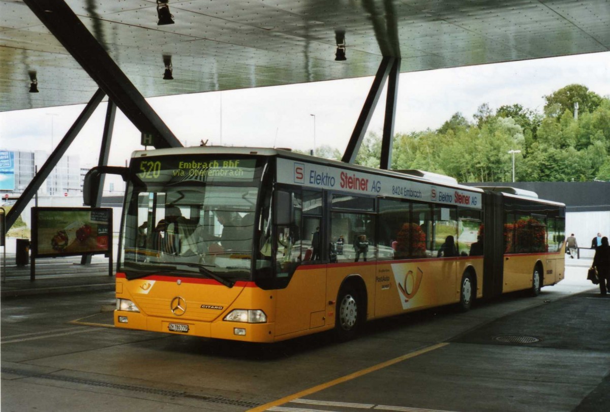 (119'026) - PostAuto Zrich - Nr. 190/ZH 780'779 - Mercedes (ex Nr. 28) am 10. Juli 2009 in Zrich, Flughafen