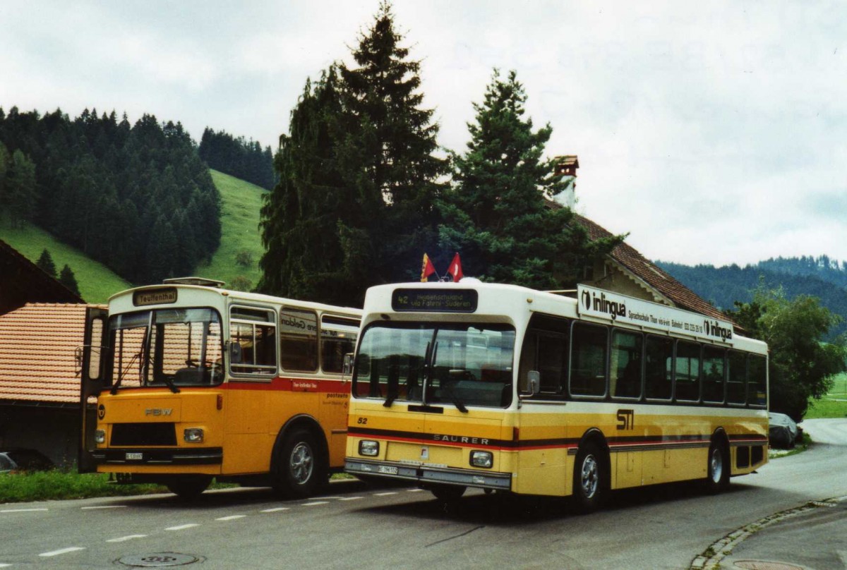 (119'516) - STI Thun - Nr. 52/BE 396'552 - Saurer/R&J am 9. August 2009 in Teuffenthal, Post