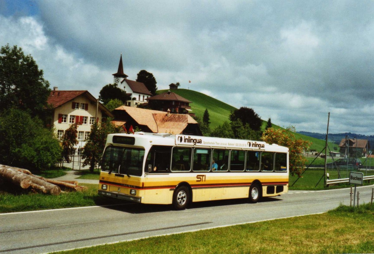 (119'527) - STI Thun - Nr. 52/BE 396'552 - Saurer/R&J am 9. August 2009 in Buchen, Schulhaus