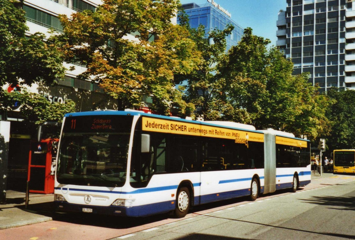 (119'802) - ZVB Zug - Nr. 28/ZG 79'778 - Mercedes am 15. August 2009 in Zug, Metalli