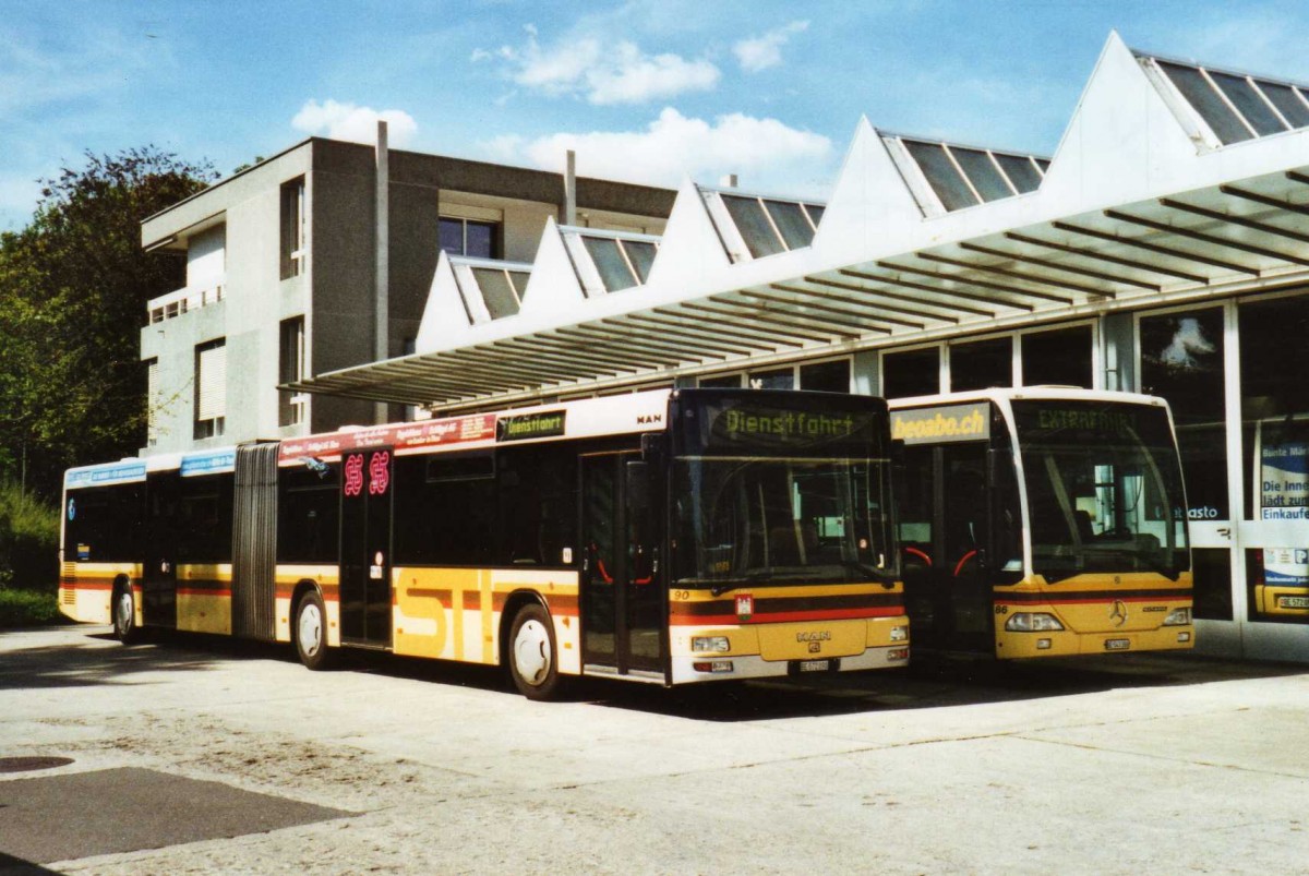 (120'030) - STI Thun - Nr. 90/BE 572'090 - MAN am 16. August 2009 in Thun, Garage