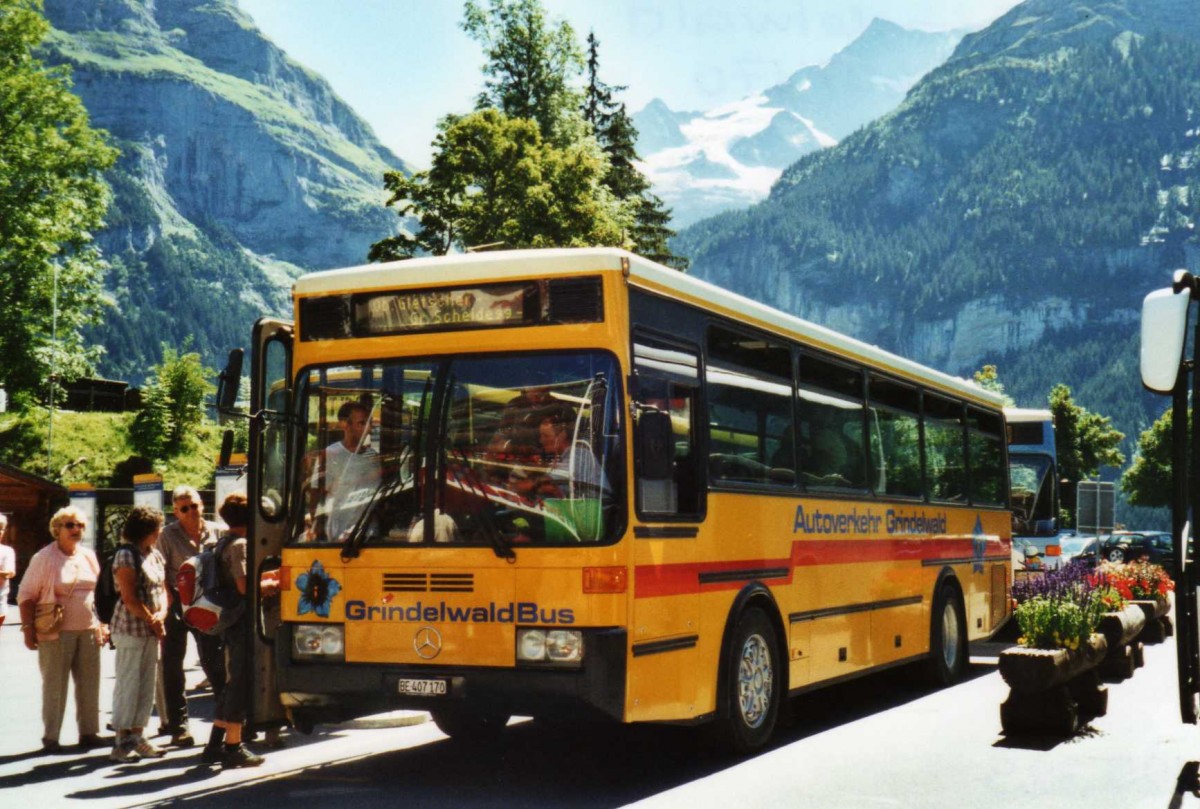 (120'325) - AVG Grindelwald - Nr. 13/BE 407'170 - Vetter am 23. August 2009 beim Bahnhof Grindelwald