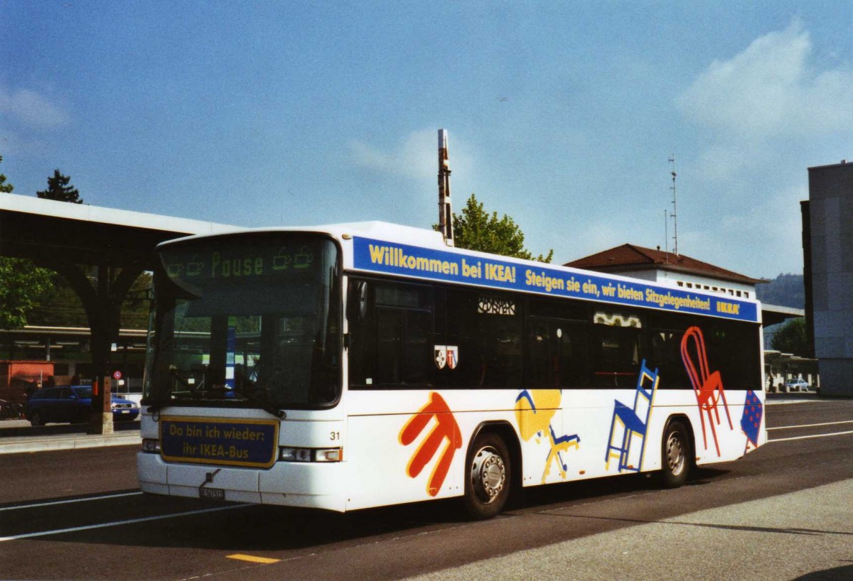 (121'333) - Busland, Burgdorf - Nr. 31/BE 567'511 - Volvo/Hess (ex AAGK Koppigen Nr. 11) am 27. September 2009 beim Bahnhof Burgdorf