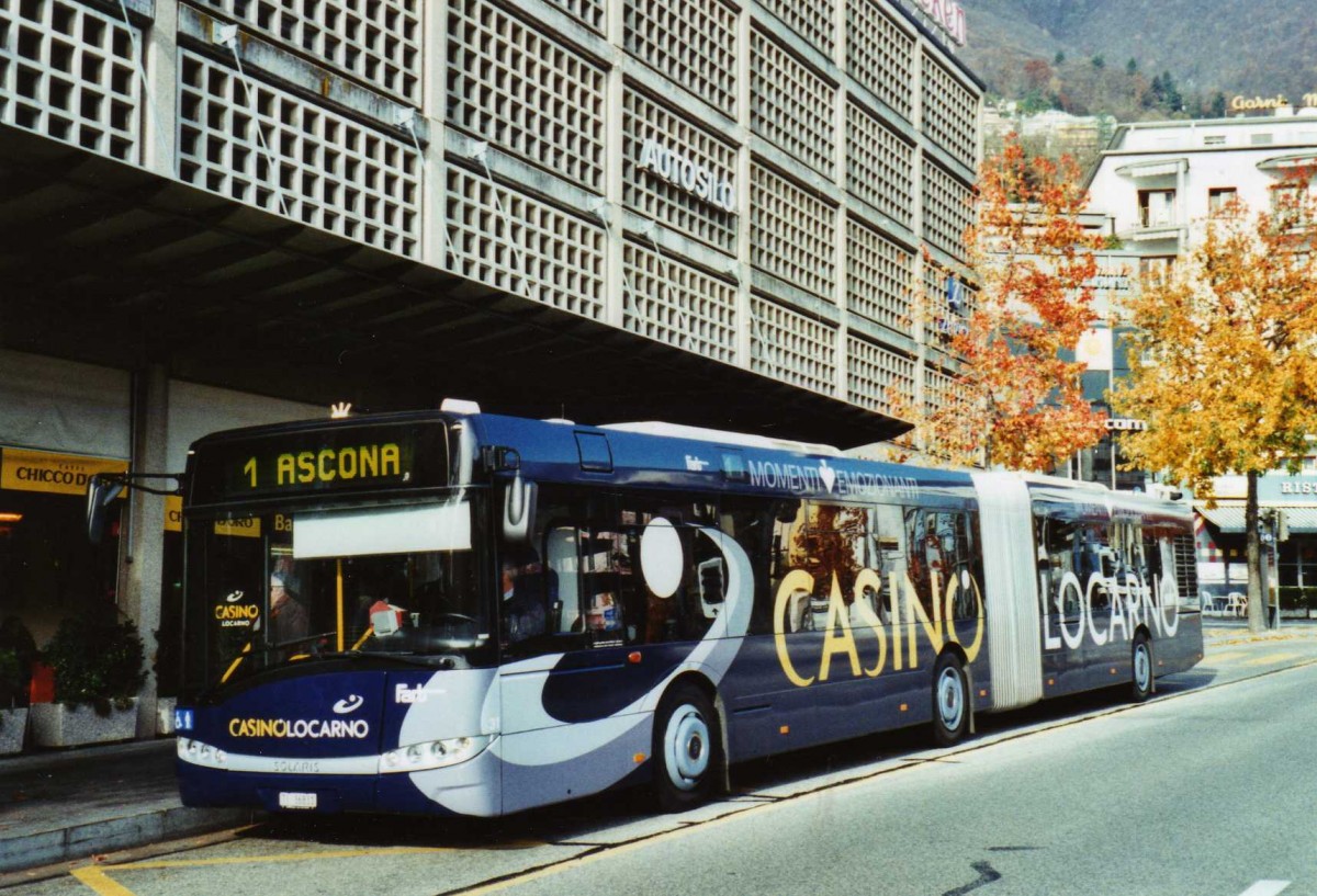 (122'436) - FART Locarno - Nr. 31/TI 36'831 - Solaris am 21. November 2009 beim Bahnhof Locarno