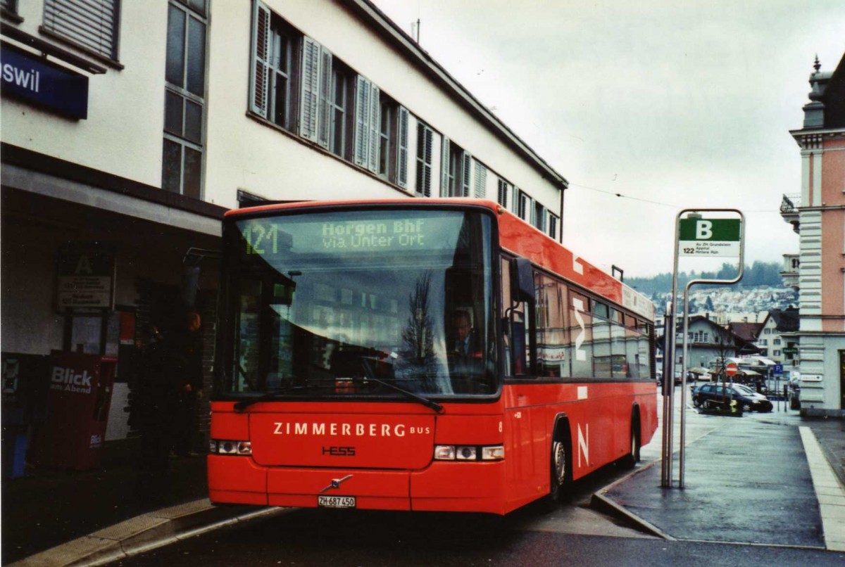 (122'720) - AHW Horgen - Nr. 8/ZH 687'450 - Volvo/Hess am 10. Dezember 2009 beim Bahnhof Wdenswil