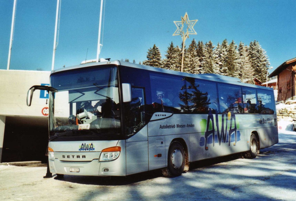 (123'514) - AWA Amden - Nr. 5/SG 39'005 - Setra am 3. Januar 2010 in Arvenbel, Arven