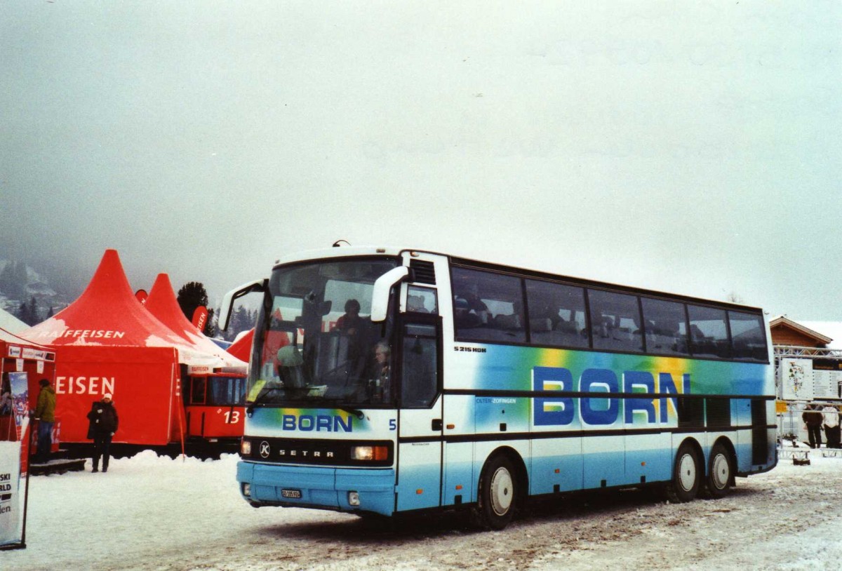 (123'604) - Born, Olten - Nr. 5/SO 105'924 - Setra am 9. Januar 2010 in Adelboden, Weltcup