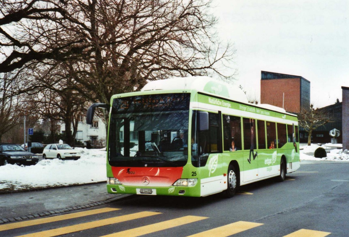 (124'405) - BGU Grenchen - Nr. 25/SO 144'839 - Mercedes am 15. Februar 2010 beim Nordbahnhof Grenchen