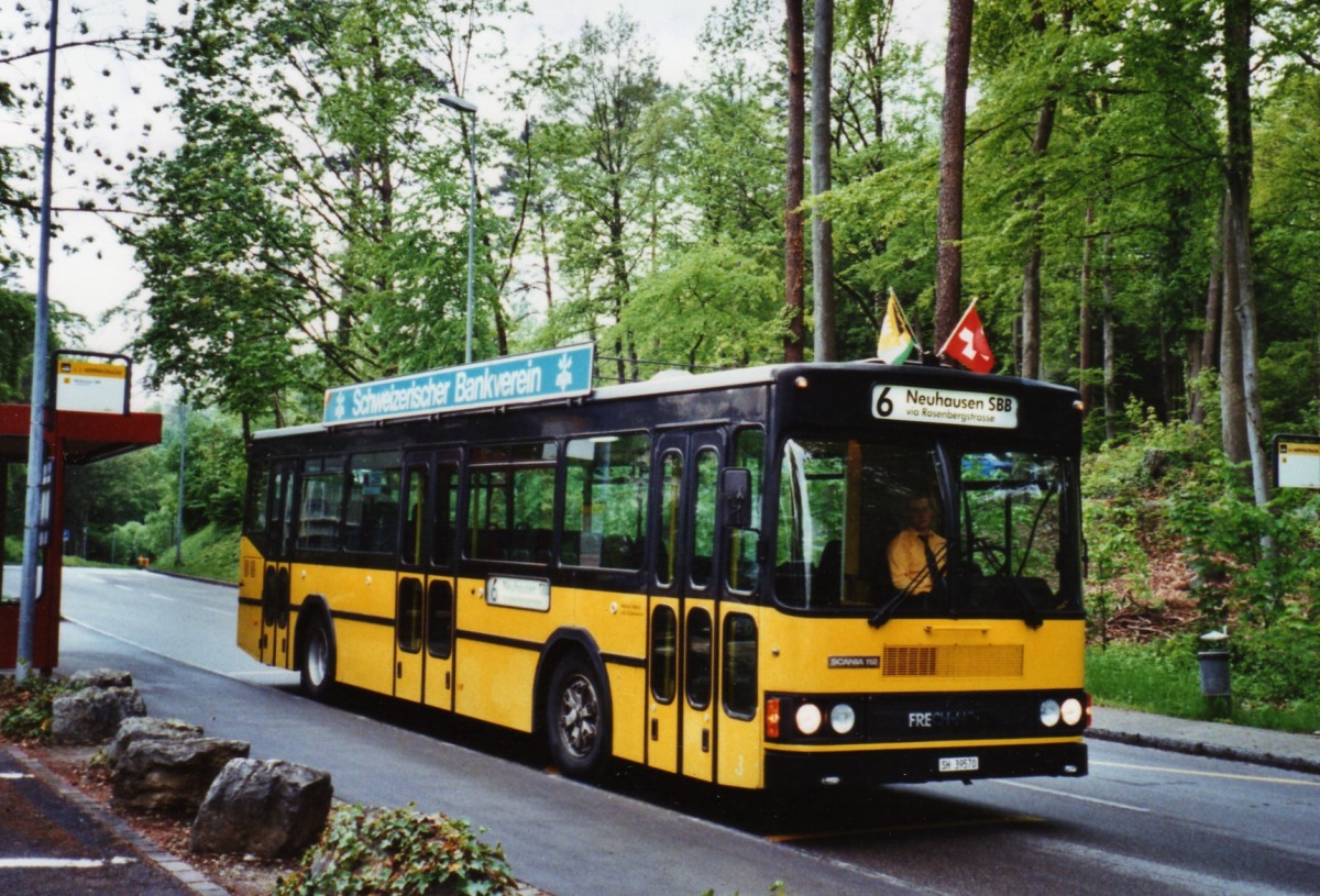 (126'226) - Ruklic, Schaffhausen - SH 39'570 - Scania/FHS (ex VBSH Schaffhausen Nr. 36; ex VBSH Schaffhausen Nr. 1) am 16. Mai 2010 in Schaffhausen, J.J. Wepferstrasse