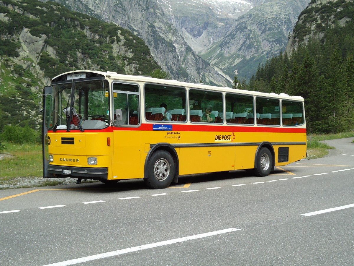 (127'521) - AVG Meiringen - Nr. 74/BE 607'481 - Saurer/R&J (ex P 24'357) am 4. Juli 2010 in Handegg, Kunzentnnlen