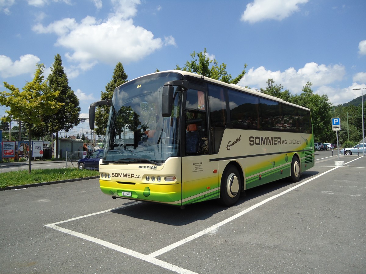 (127'633) - Sommer, Grnen - BE 26'602 - Neoplan am 5. Juli 2010 in Thun, Seestrasse