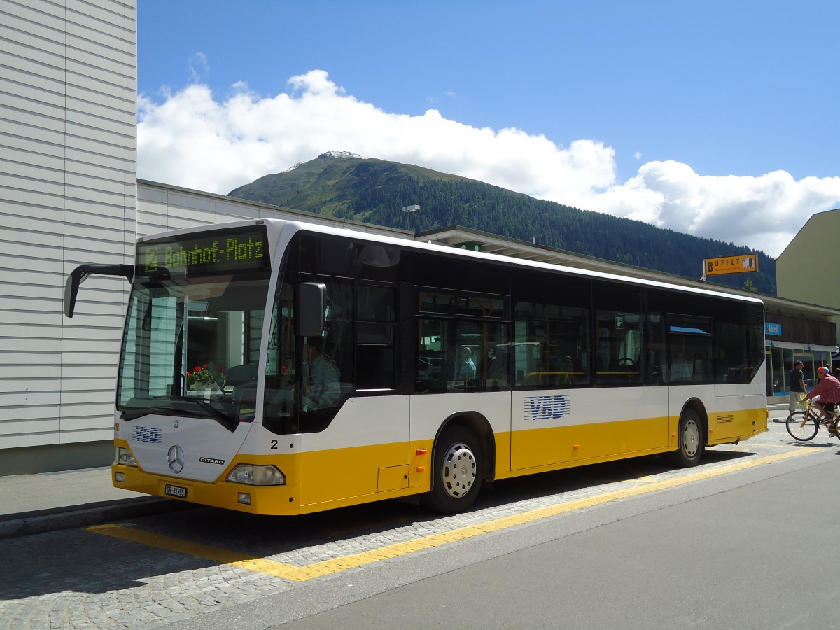 (128'275) - VBD Davos - Nr. 2/GR 81'985 - Mercedes am 7. August 2010 beim Bahnhof Davos Dorf