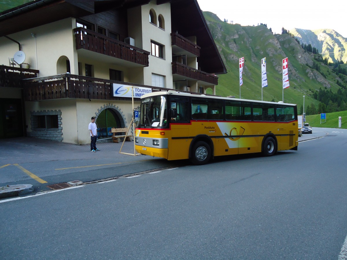 (128'299) - Zegg, Samnaun - GR 995 - Mercedes/FHS (ex PostAuto Graubnden; ex P 23'325) am 7. August 2010 in Samnaun, Post