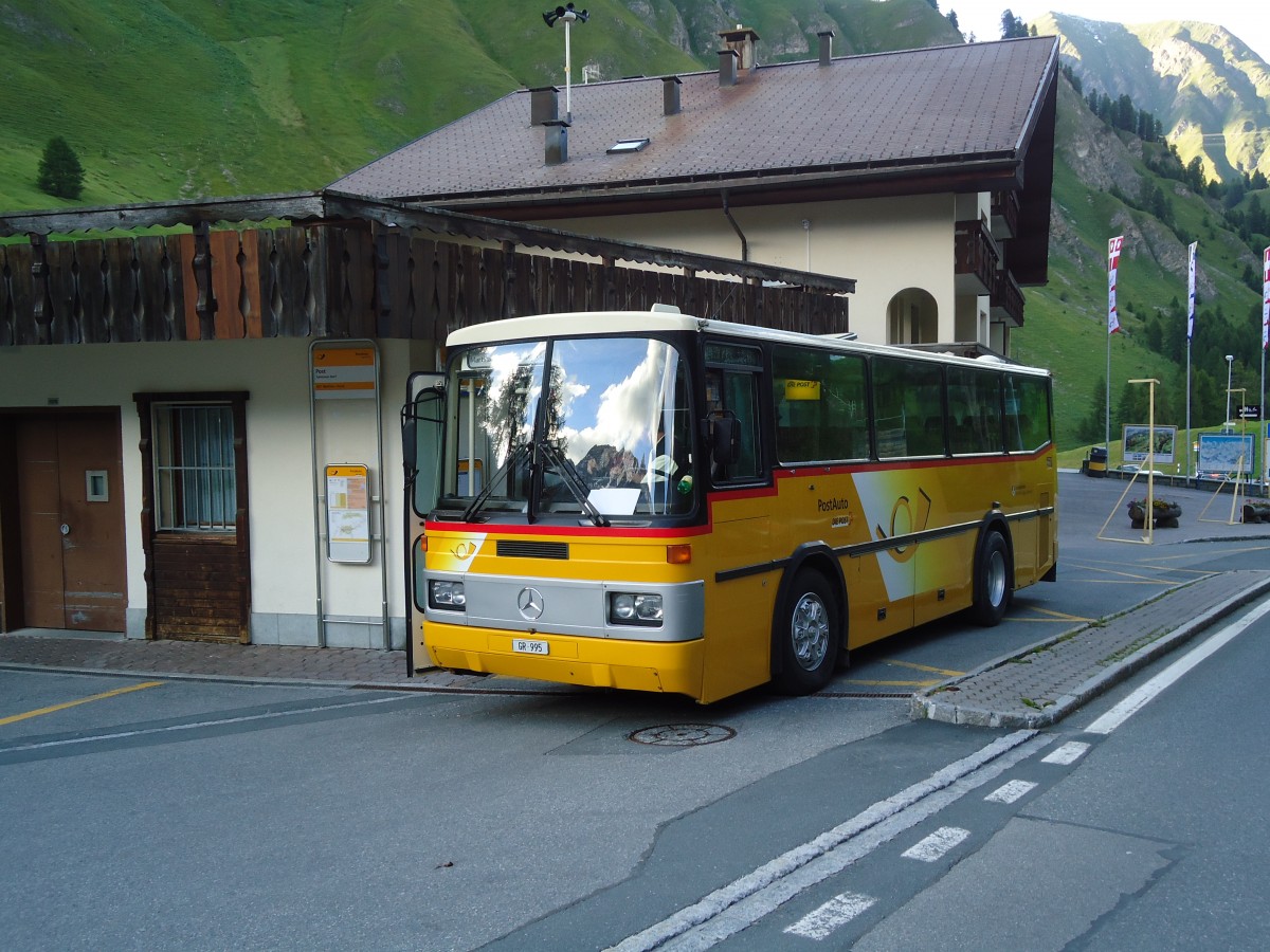 (128'300) - Zegg, Samnaun - GR 995 - Mercedes/FHS (ex PostAuto Graubnden; ex P 23'325) am 7. August 2010 in Samnaun, Post