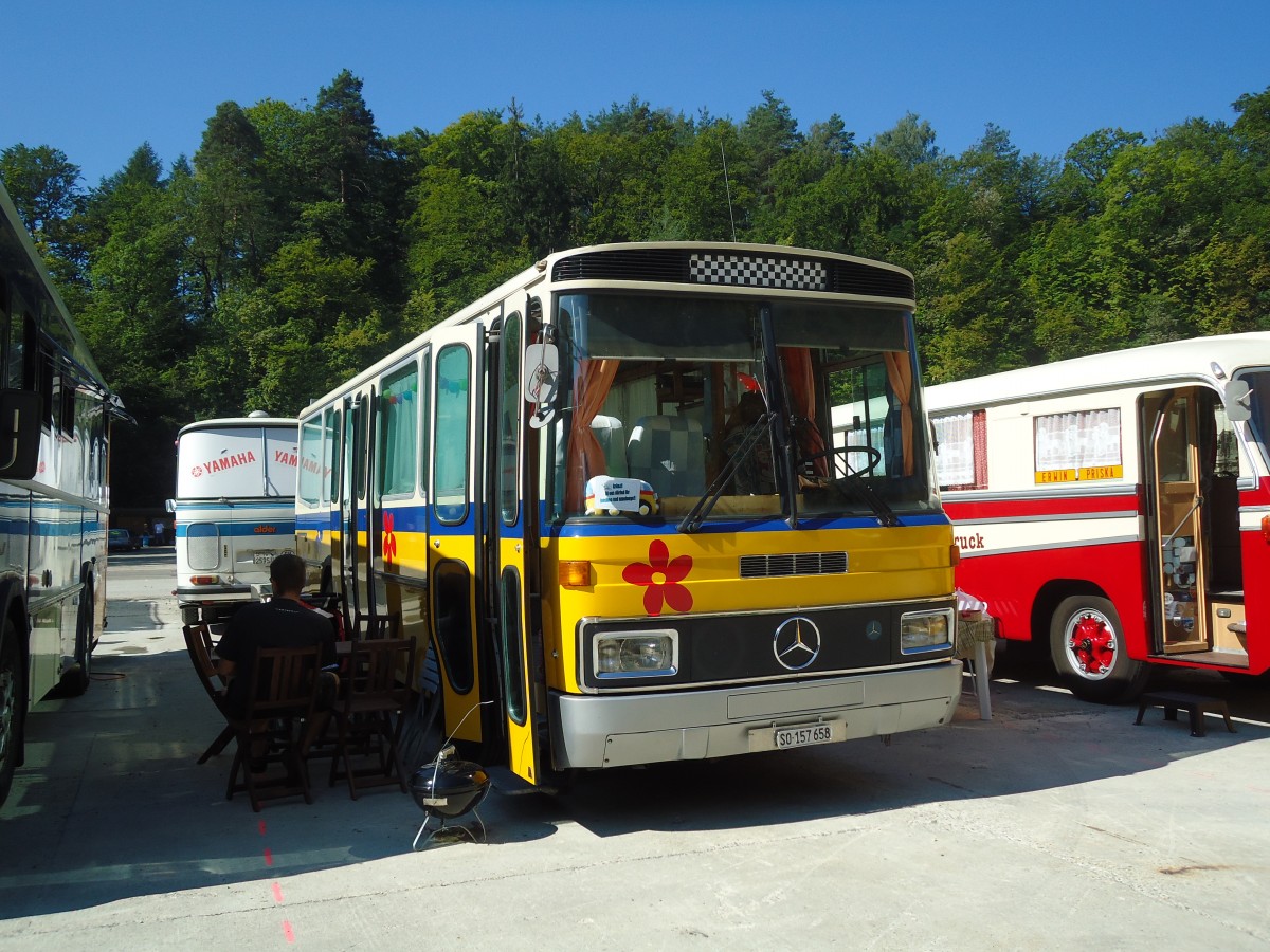 (128'980) - Reinhart, Selzach - SO 157'658 - Mercedes/Tscher (ex Gessinger, Bad Ragaz) am 22. August 2010 in Thayngen, Wohnbustreffen