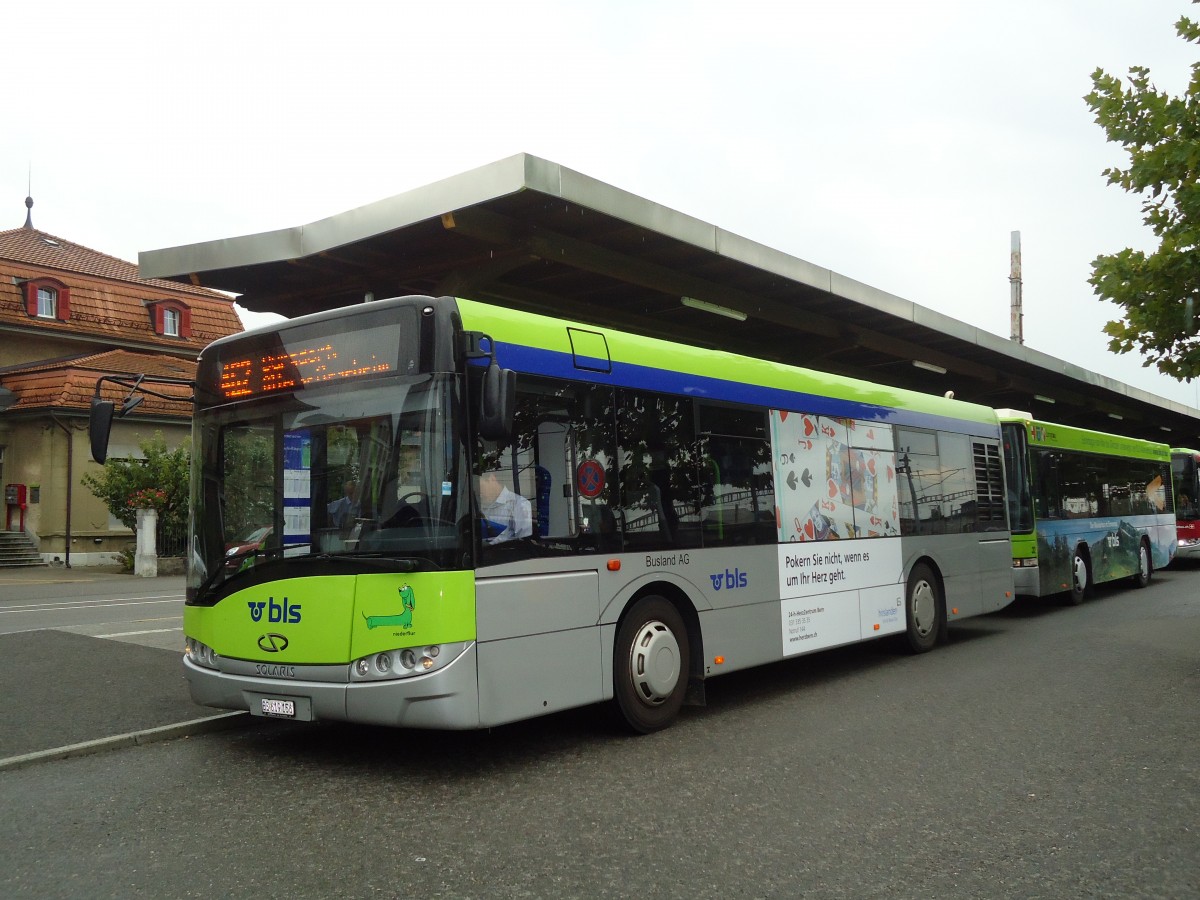 (129'115) - Busland, Burgdorf - Nr. 14/BE 619'156 - Solaris am 23. August 2010 beim Bahnhof Burgdorf