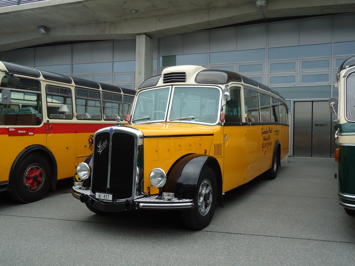 (129'951) - Gmnder, Weissbad - AI 817 - Saurer/Gangloff (ex P 23'144; ex P 2213) am 18. September 2010 in Breil, Militranlage