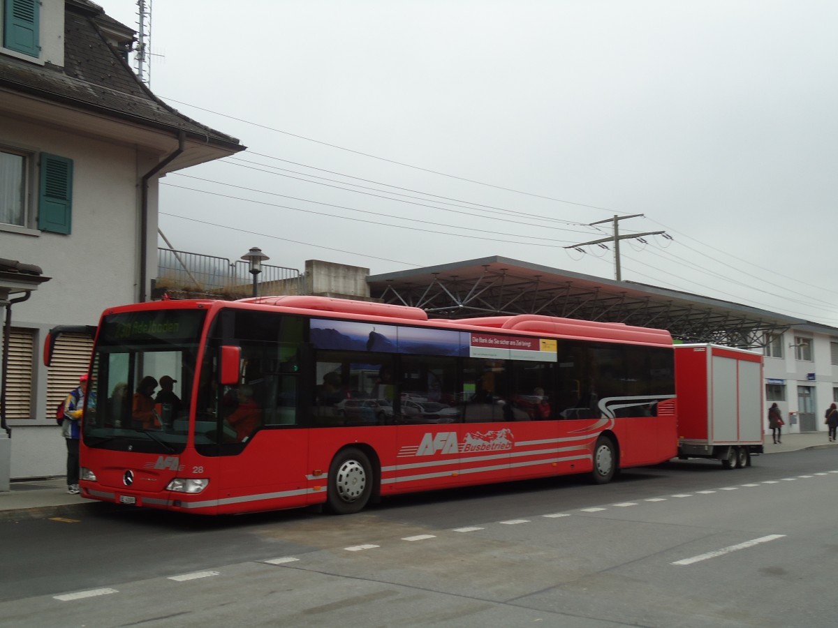 (130'312) - AFA Adelboden - Nr. 28/BE 43'089 - Mercedes am 11. Oktober 2010 beim Bahnhof Frutigen