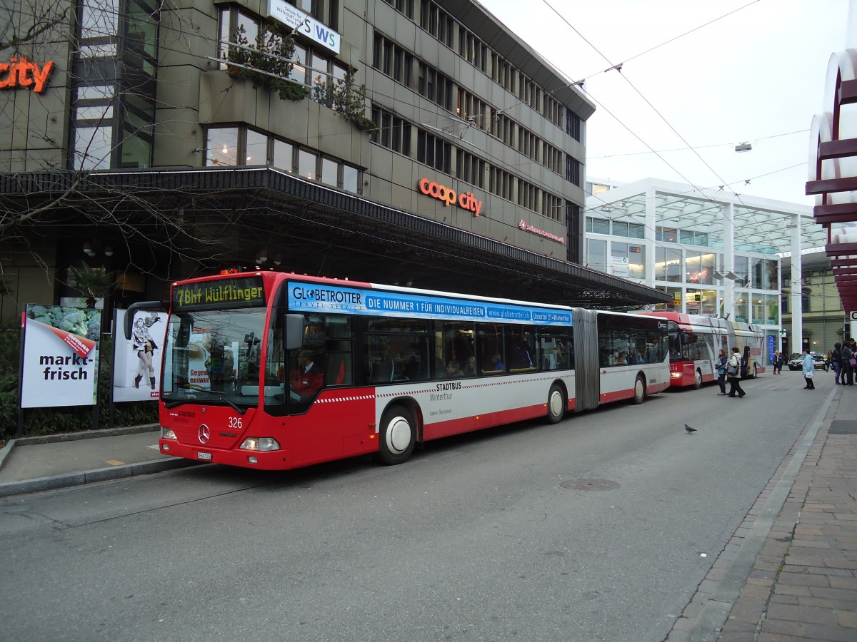 (131'043) - SW Winterthur - Nr. 316/ZH 697'326 - Mercedes am 17. November 2010 beim Hauptbahnhof Winterthur