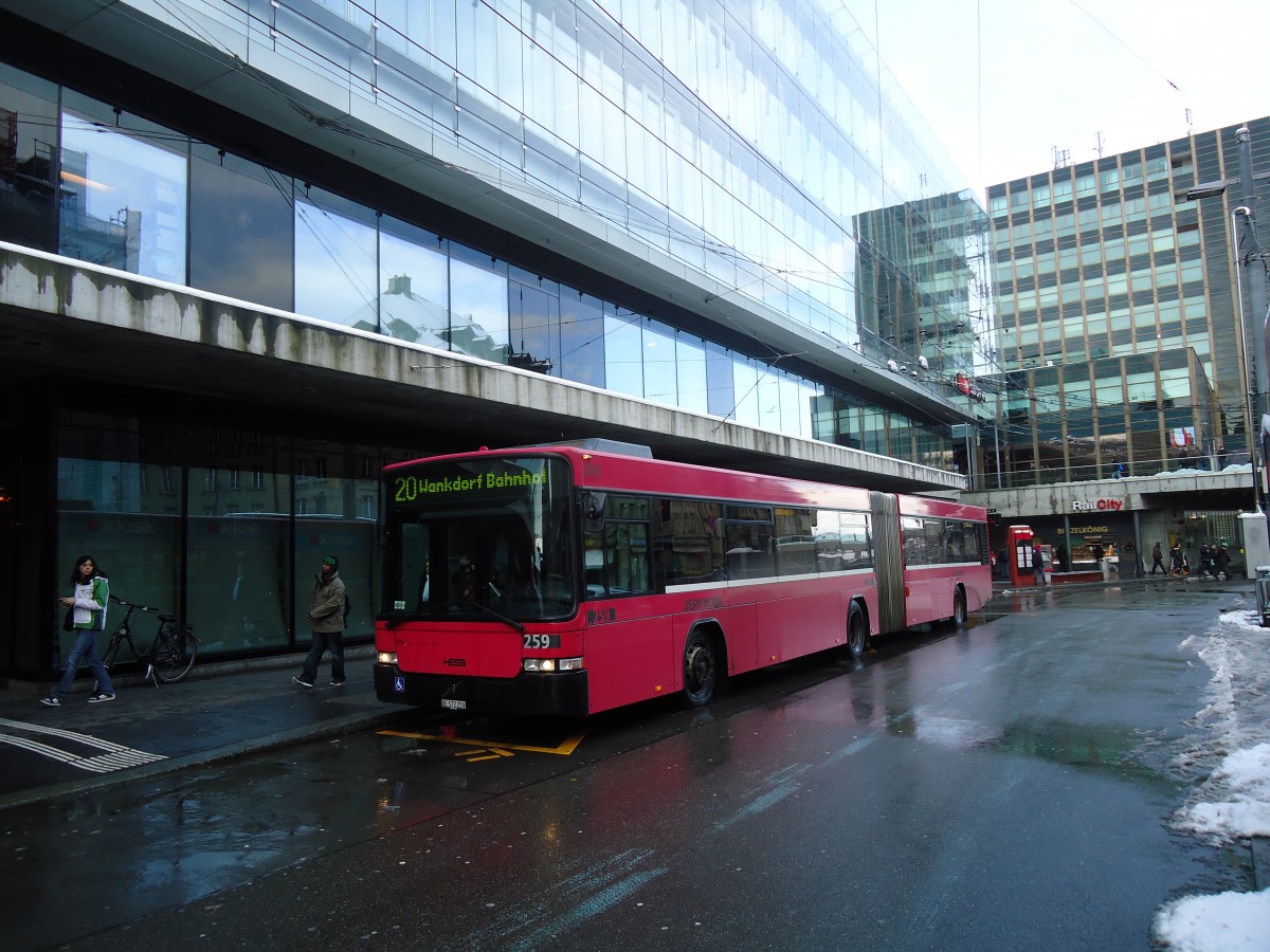 (131'185) - Bernmobil, Bern - Nr. 259/BE 572'259 - Volvo/Hess am 29. November 2010 beim Bahnhof Bern