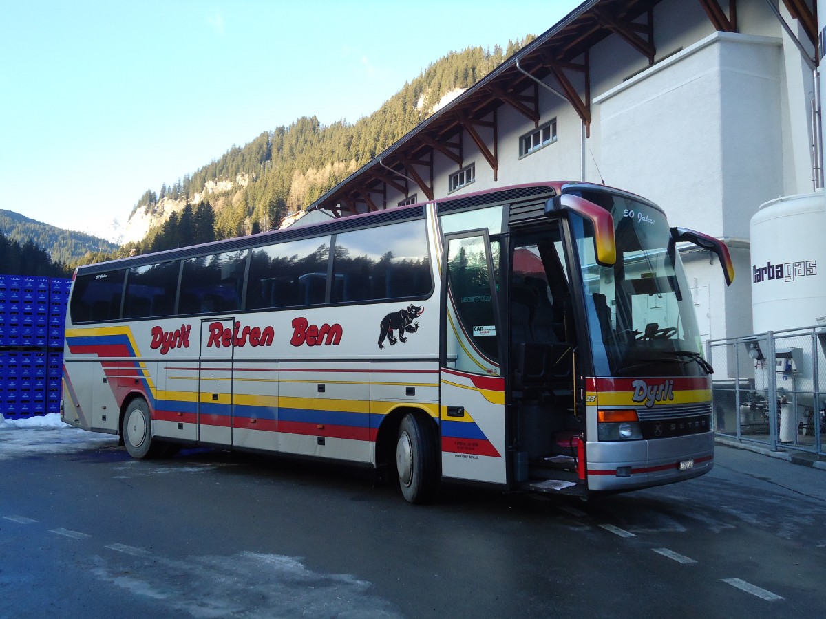 (131'981) - Dysli, Bern - Nr. 23/BE 28'435 - Setra (ex EvoBus, Kloten) am 8. Januar 2011 in Adelboden, Mineralquelle