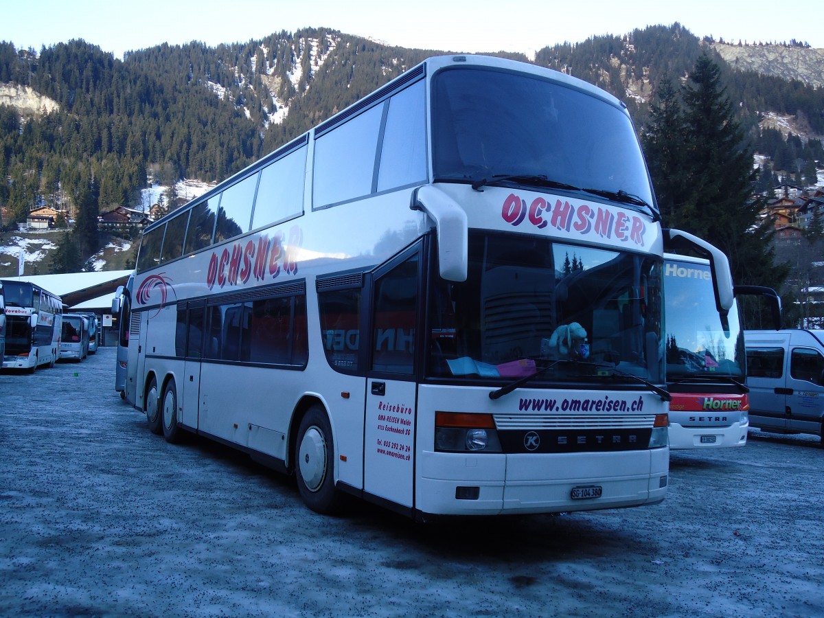 (131'996) - Ochsner, Eschenbach - SG 104'380 - Setra am 8. Januar 2011 in Adelboden, ASB