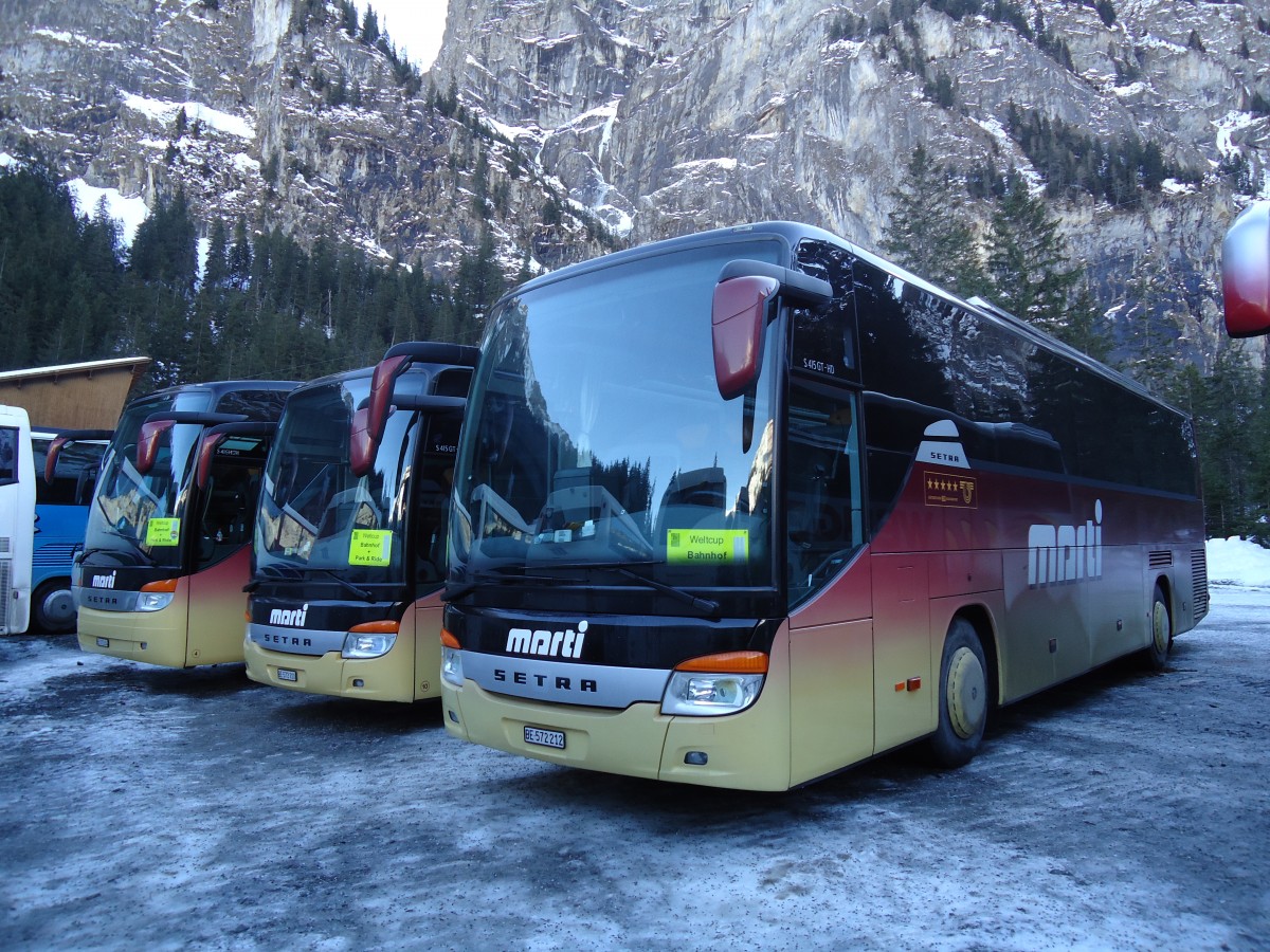 (132'063) - Marti, Kallnach - Nr. 12/BE 572'212 - Setra am 8. Januar 2011 in Adelboden, Unter dem Birg