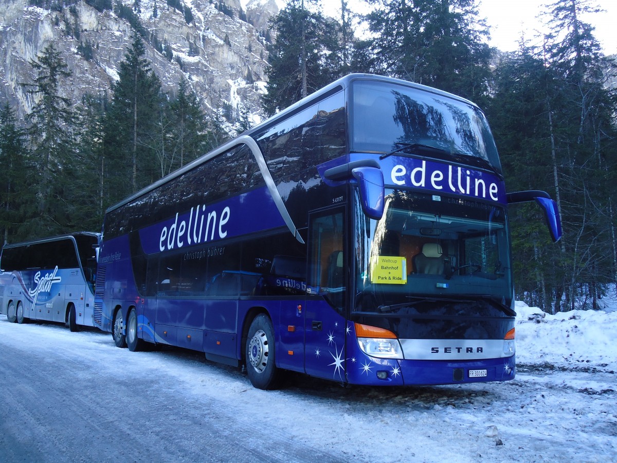 (132'116) - Bhrer, Kerzers - FR 300'624 - Setra am 8. Januar 2011 in Adelboden, Unter dem Birg