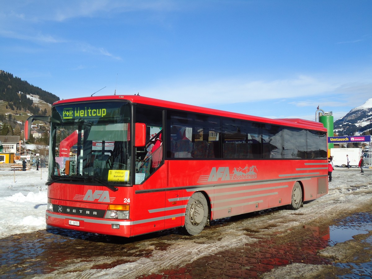 (132'153) - AFA Adelboden - Nr. 24/BE 26'701 - Setra (ex Nr. 11) am 8. Januar 2011 in Adelboden, Weltcup