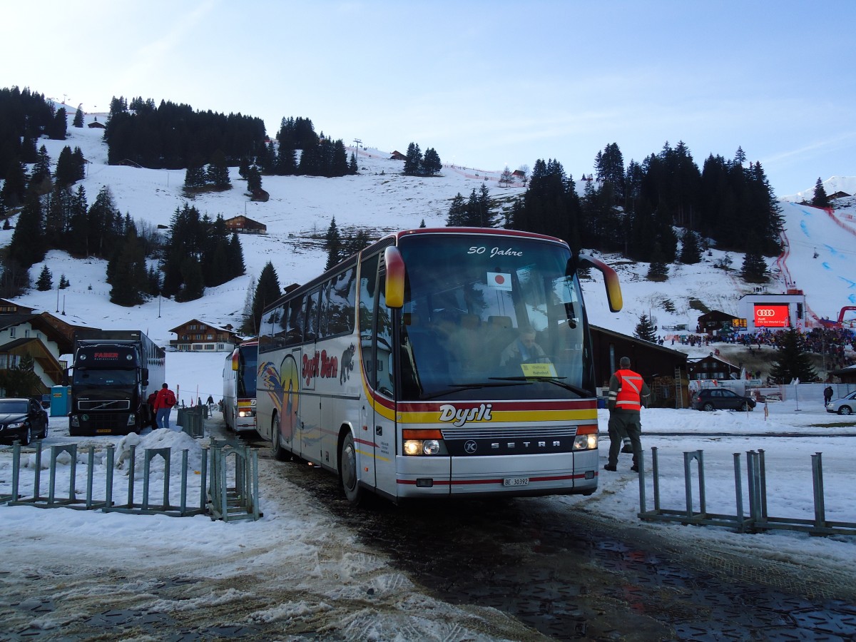 (132'176) - Dysli, Bern - Nr. 28/BE 30'392 - Setra am 8. Januar 2011 in Adelboden, Weltcup