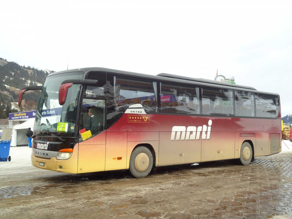 (132'253) - Marti, Kallnach - Nr. 15/BE 572'215 - Setra am 9. Januar 2011 in Adelboden, Weltcup