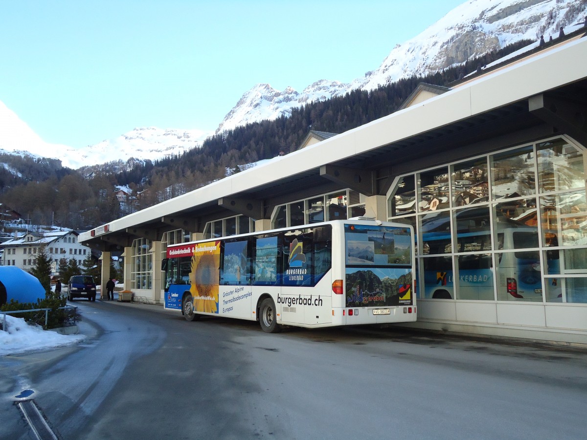 (132'345) - LLB Susten - Nr. 13/VS 38'013 - Mercedes am 16. Januar 2011 in Leukerbad, Busbahnhof