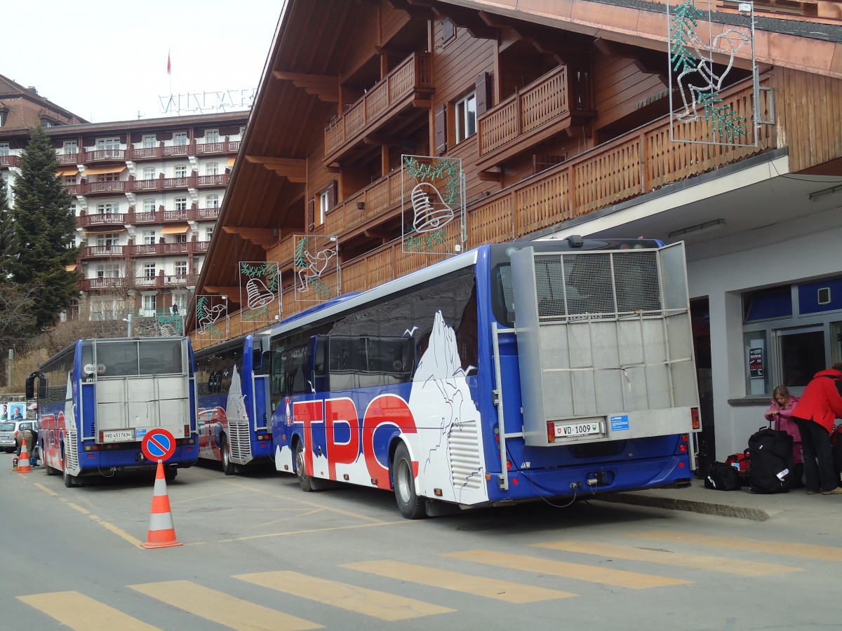 (132'630) - TPC Aigle - Nr. 16/VD 1009 - Irisbus am 19. Februar 2011 beim Bahnhof Villars-sur-Ollon