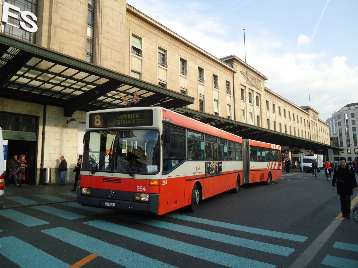 (132'794) - TPG Genve - Nr. 264/GE 96'251 - Mercedes am 10. Mrz 2011 beim Bahnhof Genve