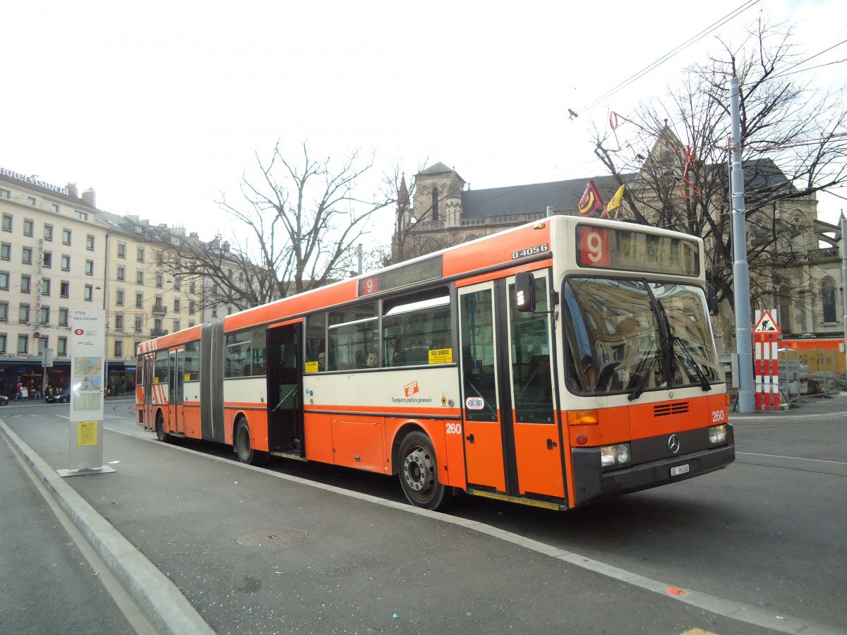 (132'822) - TPG Genve - Nr. 260/GE 96'500 - Mercedes am 10. Mrz 2011 beim Bahnhof Genve