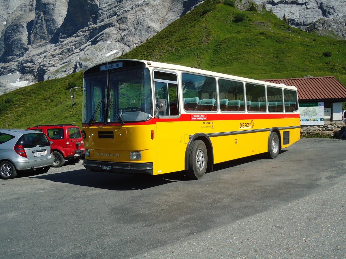 (134'794) - AVG Meiringen - Nr. 74/BE 607'481 - Saurer/R&J (ex P 24'357) am 3. Juli 2011 auf der Grossen Scheidegg