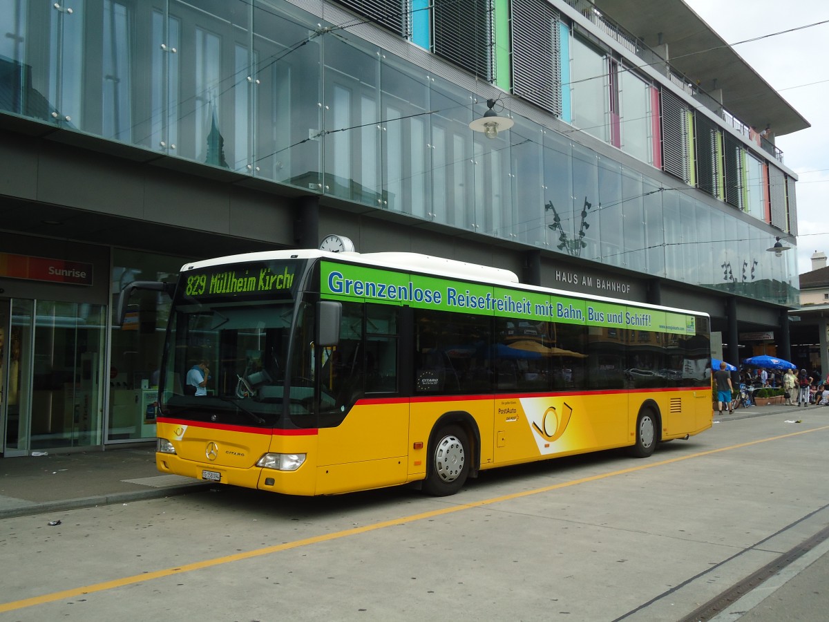 (134'900) - PostAuto Ostschweiz - Nr. 4/TG 158'094 - Mercedes am 10. Juli 2011 beim Bahnhof Frauenfeld