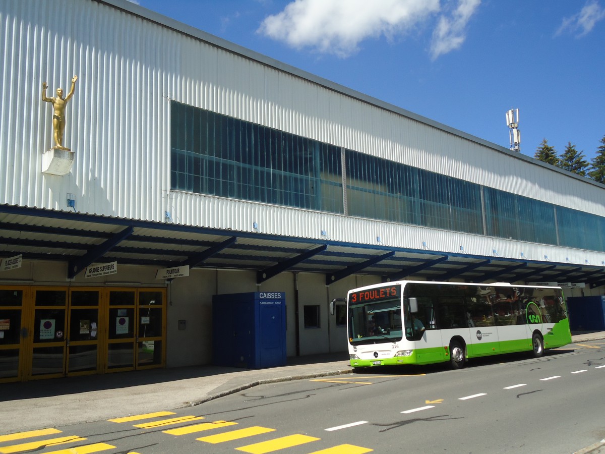 (134'987) - TRN La Chaux-de-Fonds - Nr. 316/NE 56'216 - Mercedes am 11. Juli 2011 in La Chaux-de-Fonds, Patinoire