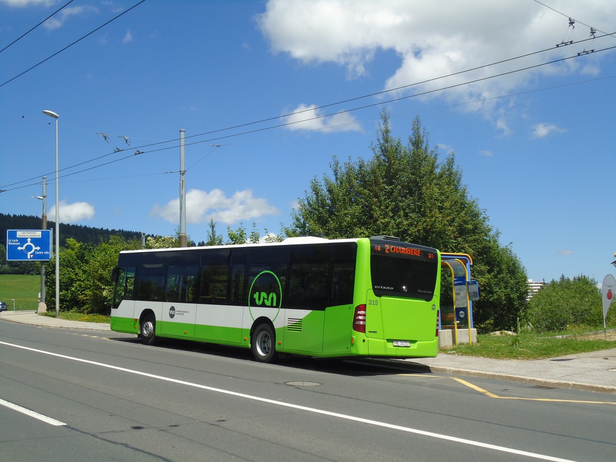 (134'993) - TRN La Chaux-de-Fonds - Nr. 315/NE 26'215 - Mercedes am 11. Juli 2011 in La Chaux-de-Fonds, Combe--l'Ours