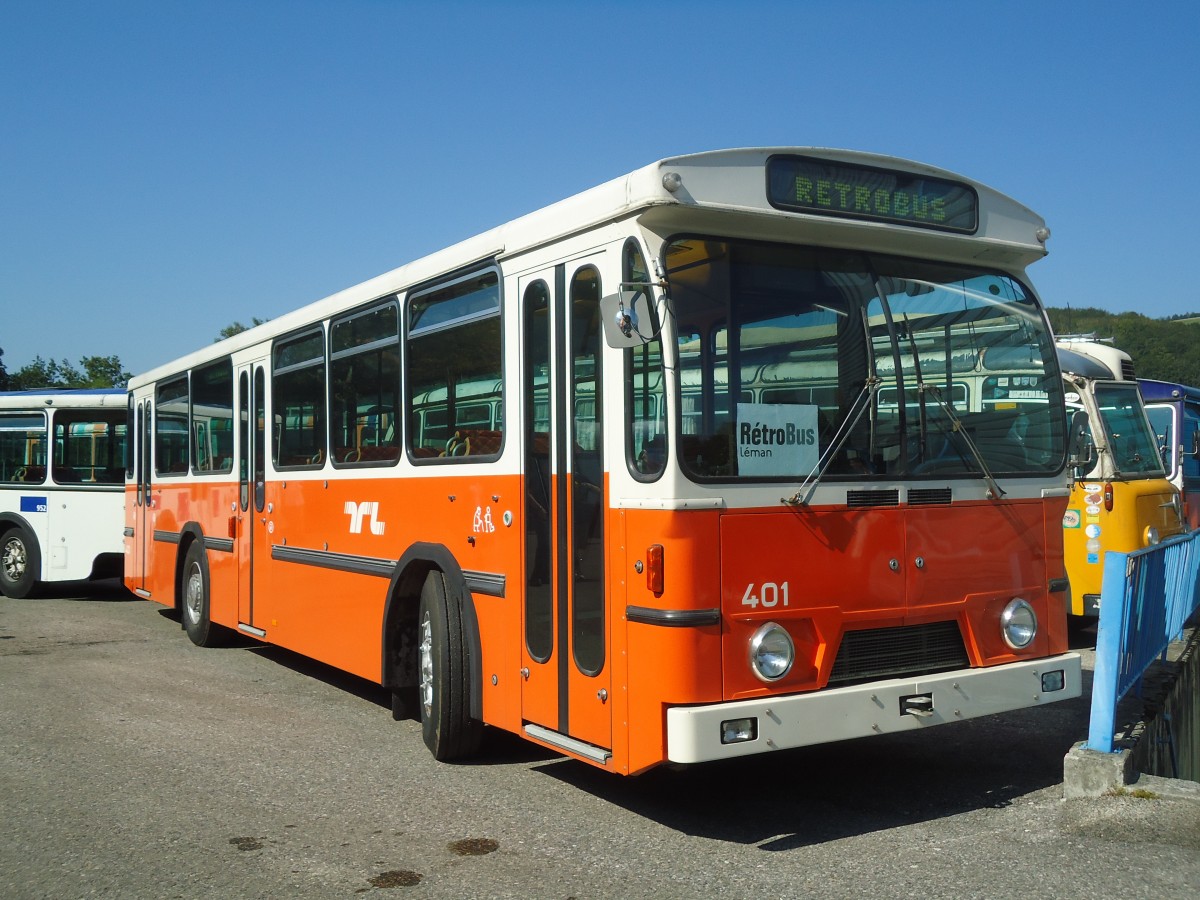 (135'581) - TL Lausanne (Rtrobus) - Nr. 401 - FBW/Hess am 20. August 2011 in Moudon, Rtrobus